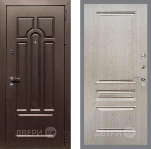 Входная металлическая Дверь Рекс (REX) Эврика FL-243 Беленый дуб в Старой Купавне