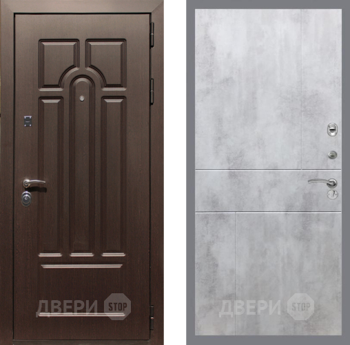 Входная металлическая Дверь Рекс (REX) Эврика FL-290 Бетон светлый в Старой Купавне