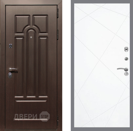 Входная металлическая Дверь Рекс (REX) Эврика FL-291 Силк Сноу в Старой Купавне