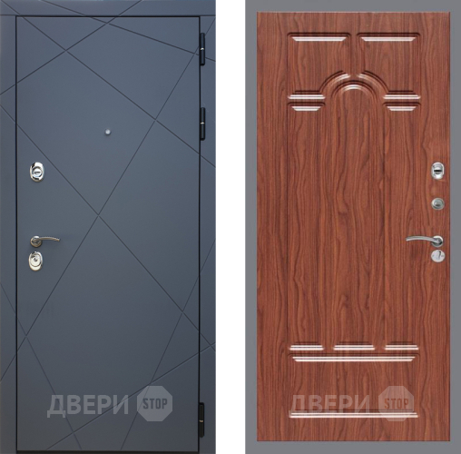 Входная металлическая Дверь Рекс (REX) 13 Силк Титан FL-58 орех тисненый в Старой Купавне