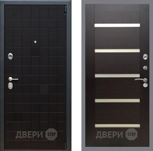 Входная металлическая Дверь Рекс (REX) 12 СБ-14 стекло белое венге поперечный в Старой Купавне