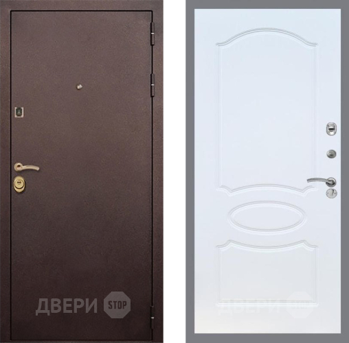 Входная металлическая Дверь Рекс (REX) Лайт 3К FL-128 Белый ясень в Старой Купавне