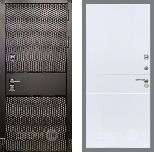 Входная металлическая Дверь Рекс (REX) 15 Черный Кварц FL-290 Силк Сноу в Старой Купавне