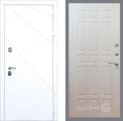 Входная металлическая Дверь Рекс (REX) 13 Силк Сноу FL-33 Беленый дуб в Старой Купавне