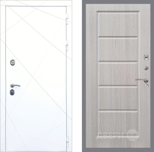 Входная металлическая Дверь Рекс (REX) 13 Силк Сноу FL-39 Беленый дуб в Старой Купавне