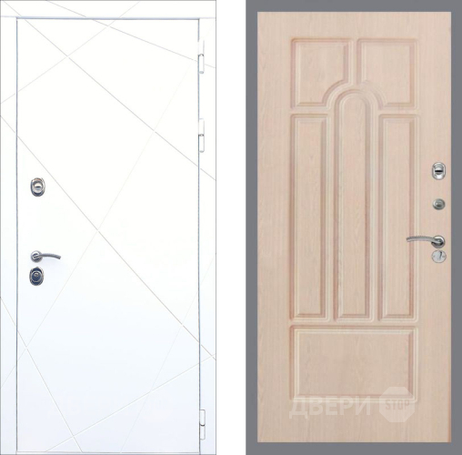 Входная металлическая Дверь Рекс (REX) 13 Силк Сноу FL-58 Беленый дуб в Старой Купавне