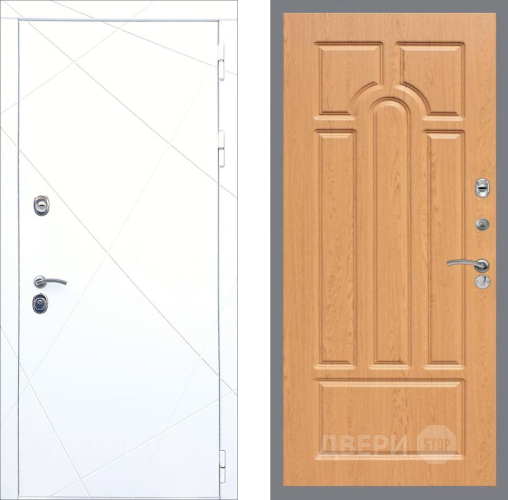 Входная металлическая Дверь Рекс (REX) 13 Силк Сноу FL-58 Дуб в Старой Купавне