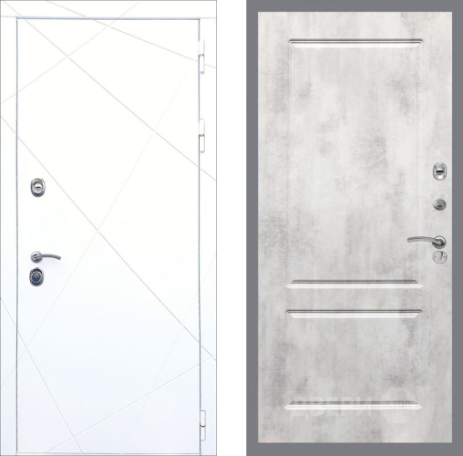 Входная металлическая Дверь Рекс (REX) 13 Силк Сноу FL-117 Бетон светлый в Старой Купавне