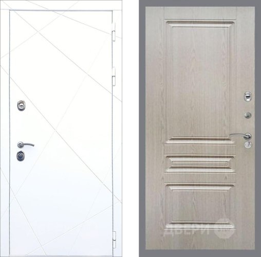 Входная металлическая Дверь Рекс (REX) 13 Силк Сноу FL-243 Беленый дуб в Старой Купавне