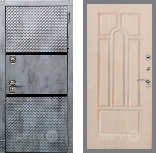 Входная металлическая Дверь Рекс (REX) 15 Бетон Темный FL-58 Беленый дуб в Старой Купавне