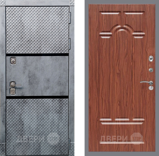 Входная металлическая Дверь Рекс (REX) 15 Бетон Темный FL-58 орех тисненый в Старой Купавне