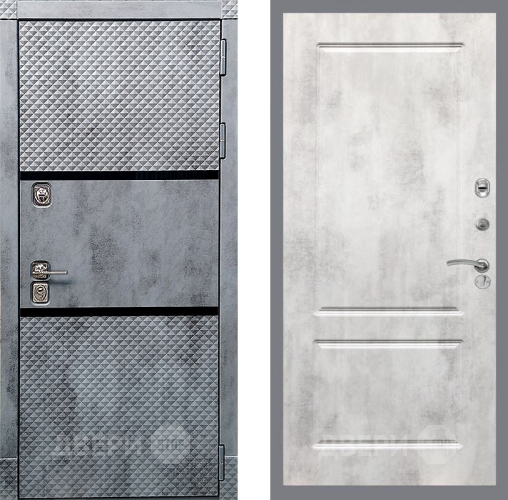 Дверь Рекс (REX) 15 Бетон Темный FL-117 Бетон светлый в Старой Купавне