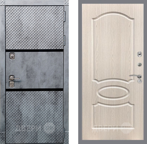 Дверь Рекс (REX) 15 Бетон Темный FL-128 Беленый дуб в Старой Купавне