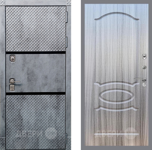 Входная металлическая Дверь Рекс (REX) 15 Бетон Темный FL-128 Сандал грей в Старой Купавне