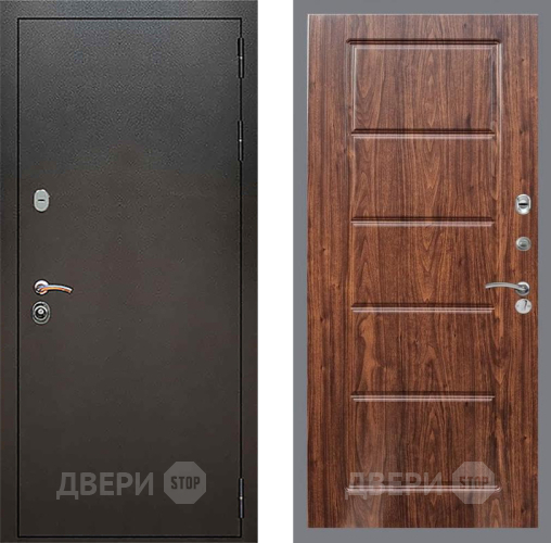 Входная металлическая Дверь Рекс (REX) 5 Серебро Антик FL-39 орех тисненый в Старой Купавне