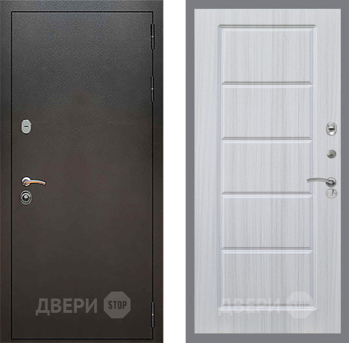 Входная металлическая Дверь Рекс (REX) 5 Серебро Антик FL-39 Сандал белый в Старой Купавне