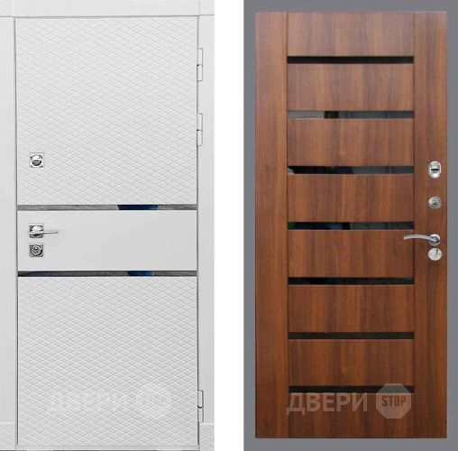 Дверь Рекс (REX) 15 Силк Сноу СБ-14 стекло черное Орех бренди в Старой Купавне