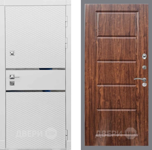 Входная металлическая Дверь Рекс (REX) 15 Силк Сноу FL-39 орех тисненый в Старой Купавне