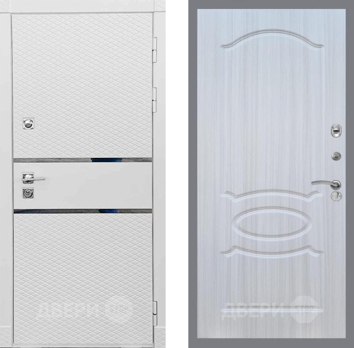 Входная металлическая Дверь Рекс (REX) 15 Силк Сноу FL-128 Сандал белый в Старой Купавне