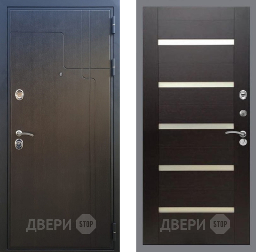 Входная металлическая Дверь Рекс (REX) Премиум-246 СБ-14 стекло белое венге поперечный в Старой Купавне