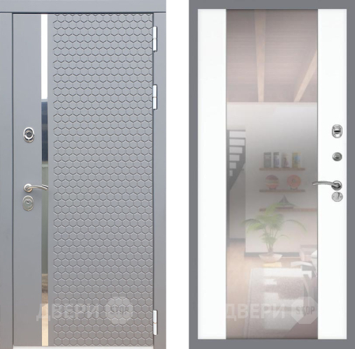 Дверь Рекс (REX) 24 СБ-16 Зеркало Силк Сноу в Старой Купавне