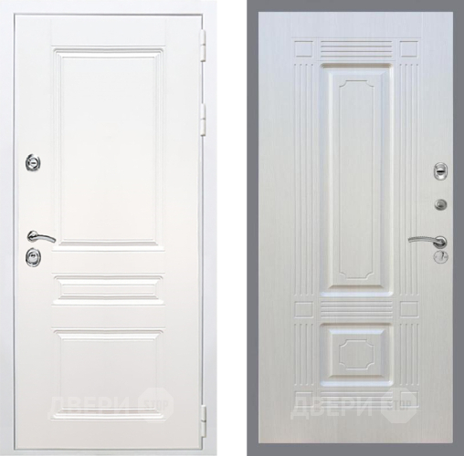 Входная металлическая Дверь Рекс (REX) Премиум-н Силк Сноу FL-2 Лиственница беж в Старой Купавне