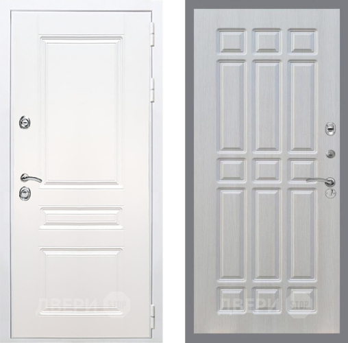 Входная металлическая Дверь Рекс (REX) Премиум-н Силк Сноу FL-33 Лиственница беж в Старой Купавне