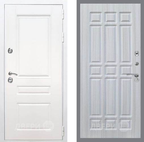 Входная металлическая Дверь Рекс (REX) Премиум-н Силк Сноу FL-33 Сандал белый в Старой Купавне