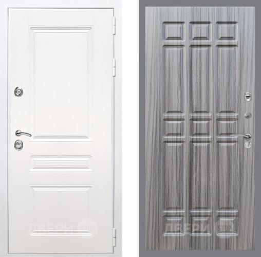 Входная металлическая Дверь Рекс (REX) Премиум-н Силк Сноу FL-33 Сандал грей в Старой Купавне