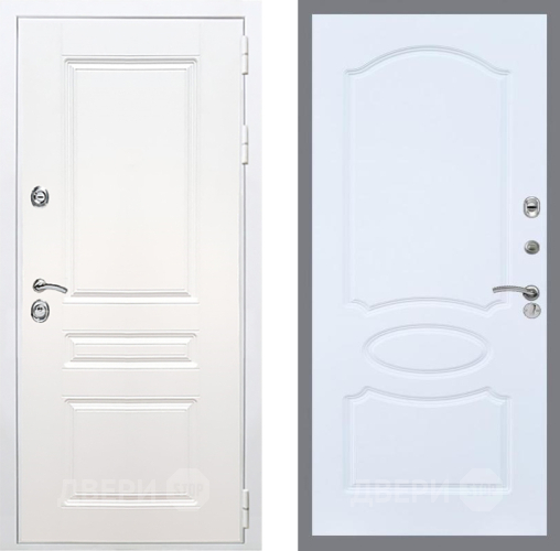 Входная металлическая Дверь Рекс (REX) Премиум-н Силк Сноу FL-128 Силк Сноу в Старой Купавне