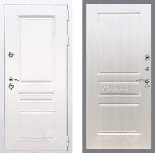 Входная металлическая Дверь Рекс (REX) Премиум-н Силк Сноу FL-243 Лиственница беж в Старой Купавне