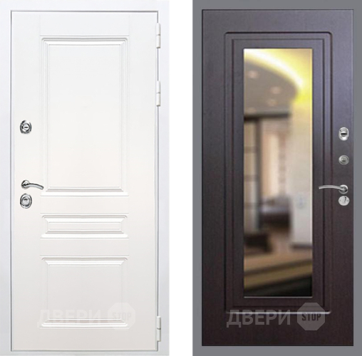 Входная металлическая Дверь Рекс (REX) Премиум-н Силк Сноу FLZ-120 Венге в Старой Купавне