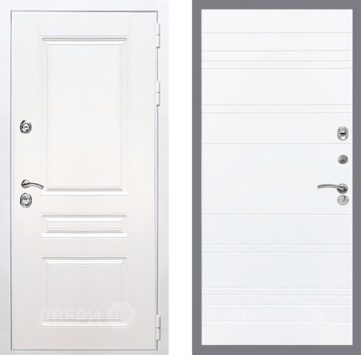 Входная металлическая Дверь Рекс (REX) Премиум-н Силк Сноу Line Силк Сноу в Старой Купавне