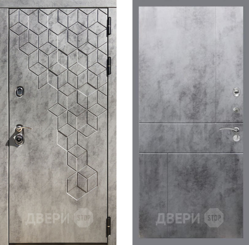 Входная металлическая Дверь Рекс (REX) 23 FL-290 Бетон темный в Старой Купавне
