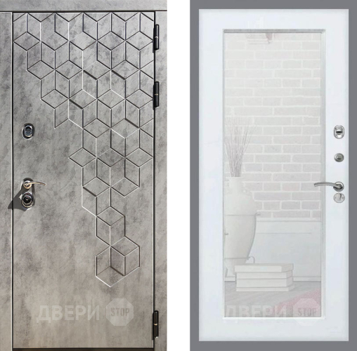 Дверь Рекс (REX) 23 Зеркало Пастораль Белый ясень в Старой Купавне