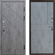 Дверь Престиж Лучи Горизонт Бетон темный