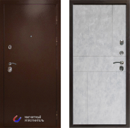 Дверь Престиж Медь Горизонт Бетон светлый 860х2050 мм