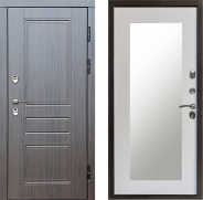 Дверь Престиж TERMO с терморазрывом Классика Зеркало пастораль Лиственница белая 960х2050 мм