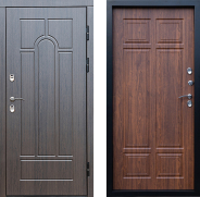 Дверь Престиж TERMO с терморазрывом Арка Премиум Орех темный 860х2050 мм