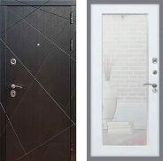 Дверь Рекс (REX) 13 Венге Зеркало Пастораль Силк Сноу